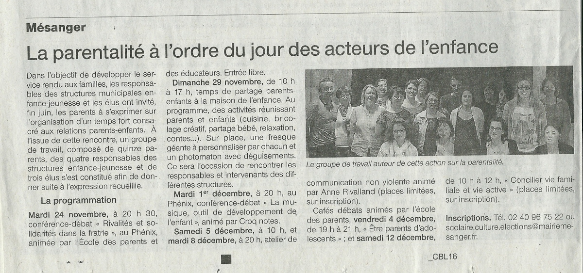 Ouest France 21 22 novembre 2015 